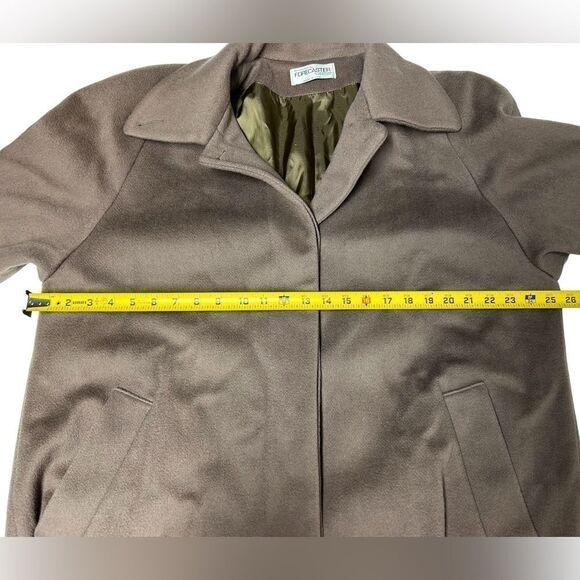 Vintage 100% Wool Forecaster Light Brown Chesterfield Long Coat Warm Winter Coat - Picture 11 of 14